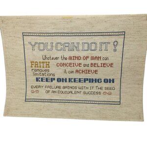 Finished Ready to Frame Cross Stitch You Can Do It Faith Believe Achieve Success